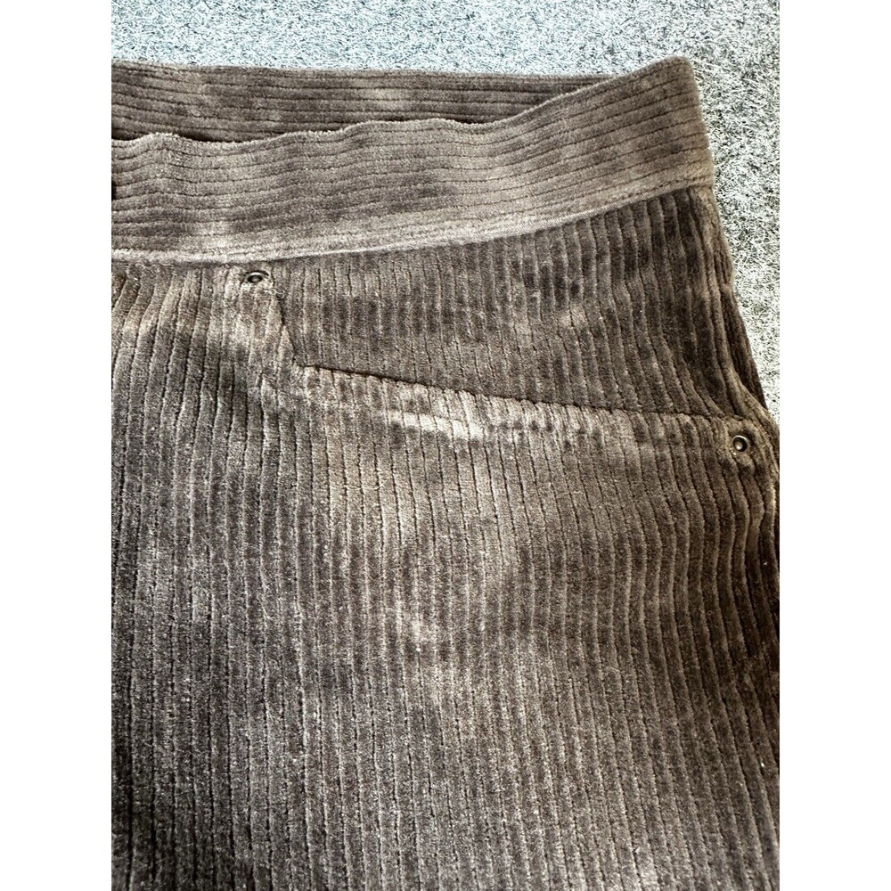 Hue Corduroy Jeggings Sm Brown Ribbed Pull On Stretch Dark Academia Preppy Twee - Picture 5 of 8